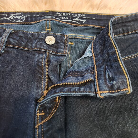 LEVI'S SLIGHT CURVE SKINNY DENIM JEANS-Size 29X32 - Picture 5 of 7